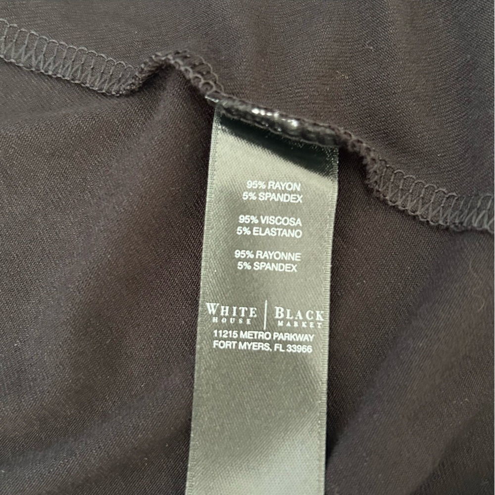 White House Black Market Black Cami with Chain Detail - Size S - Picture 5 of 6